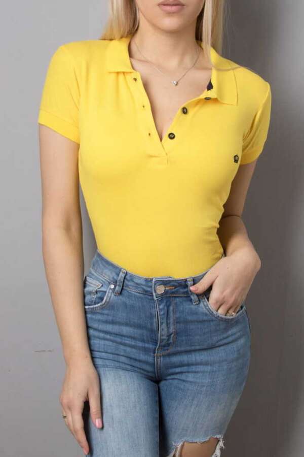 Модерна дамска риза в жълто B311