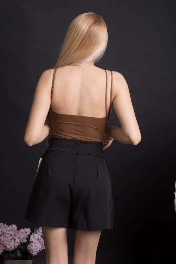 Модерни дамски пола/панталони в черно DP121